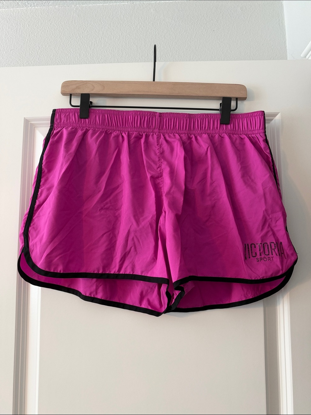 Victoria's Secret Pink Athletic Running Shorts with Black Trim